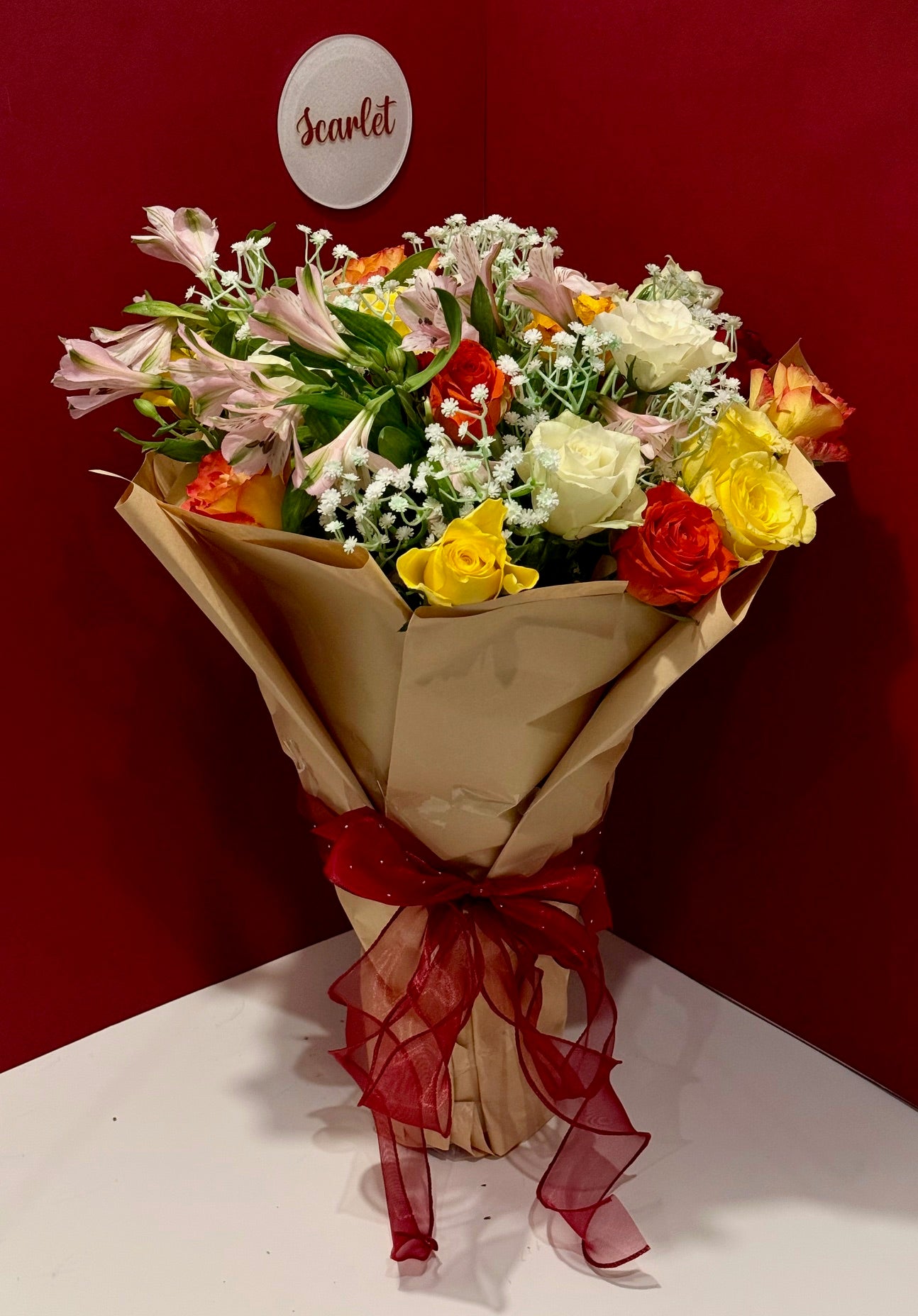 Wine & Flower Bouquet