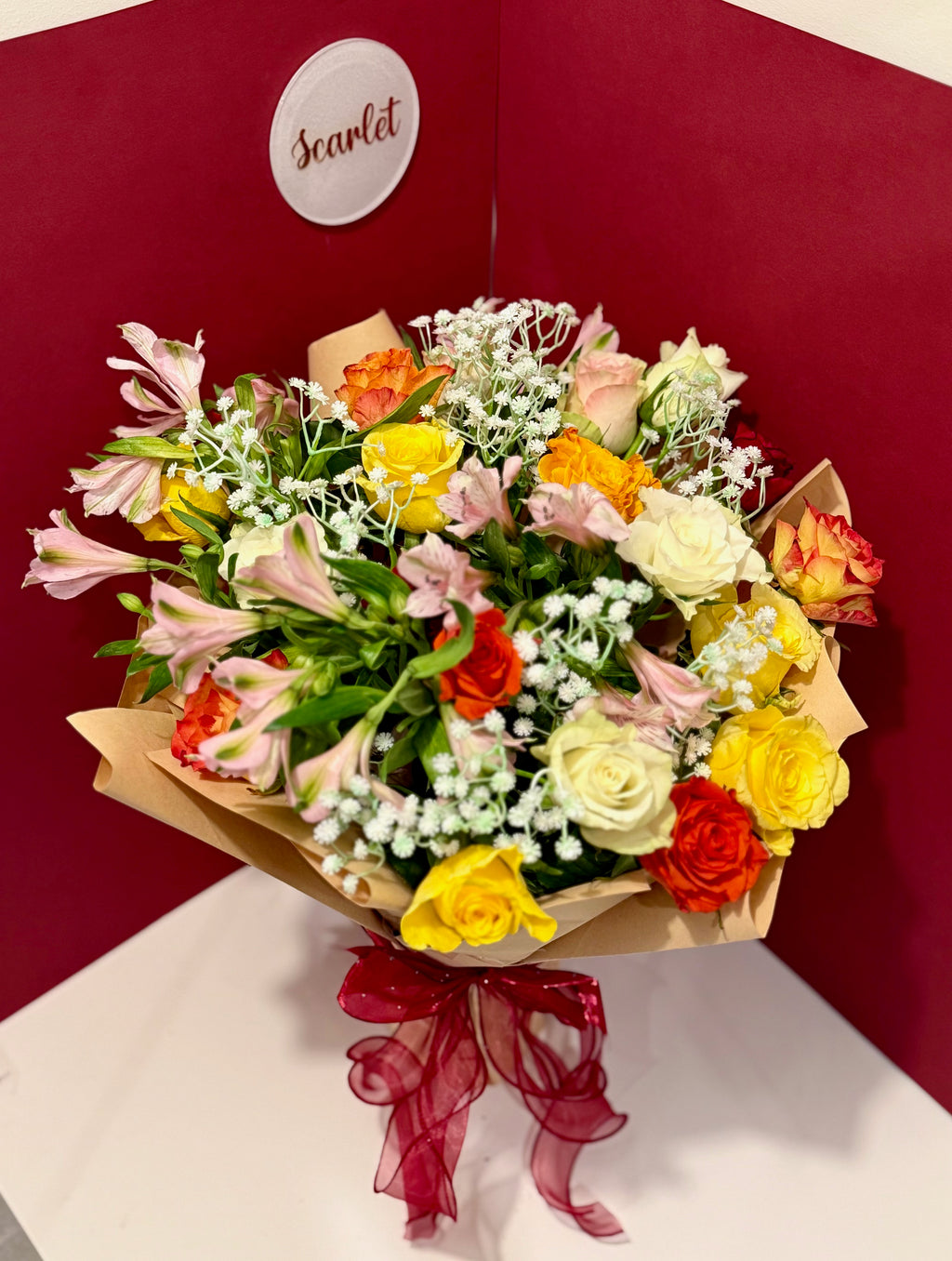 Wine & Flower Bouquet