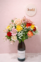 Wine & Flower Bouquet