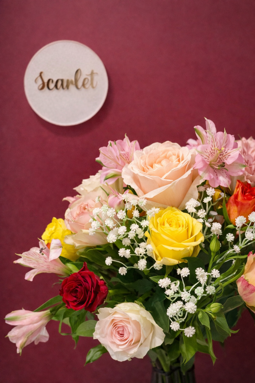 Wine & Flower Bouquet